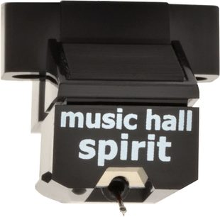 Gramofon Music Hall Spirit, pohled shora, zavřené víko, viditelná kazeta a rameno