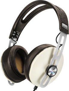 Sennheiser MOMENTUM M2 AEI ümbrisekõrvaklapid, elevandiluuvärvi, pruuni nahkpeavõru ja -kõrvaklapikorpustega, beežide kõlaritega