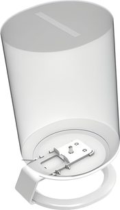Hvidt Flexson-højttalerstativ, rundt bordstativ til Sonos Era 100, set ovenfra
