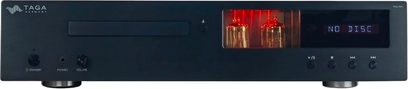 CD player υψηλής πιστότητας Taga Harmony TCD-70T μαύρο, μπροστινή όψη, ορθογώνια πρόσοψη, ψηφιακή οθόνη, φωτεινές λυχνίες, κυκλικά κουμπιά