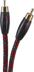 Audioquest VDM-X 2m digitalt koaksialkabel, RCA-stik med forgyldt belægning, sort kappe med rødt og grønt fletmønster