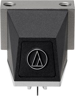 Pickup til hi-fi pladespiller Audio Technica AT-ART9XI sort og sølv front med centralt trekantet logo