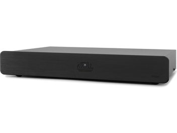 Atoll PH200 Phono-Vorverstärker in schwarz, rechteckig, minimalistische Vorderseite mit Logo, matte Oberfläche, Frontansicht