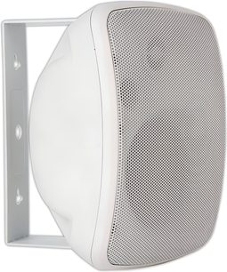 Altoparlante da esterno da parete ArtSound ASW55.2 bianco, griglia metallica perforata, supporto di fissaggio laterale