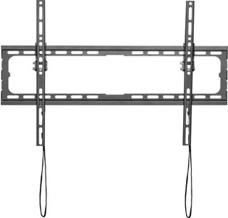 Veggmontert TV-stativ Norstone Mount FIX 3780 TILT i svart metall, frontvisning, med to vertikale armer og en perforert horisontal stang