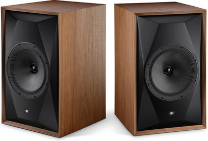 Paire d’enceintes bibliothèque Mofi Electronics SourcePoint 10 Master Edition noyer, façade noire et coffret bois