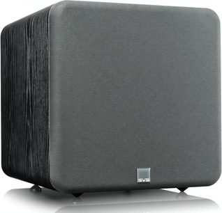 SVS SB-1000 PRO sort askebøg subwoofer, sort askefinish, frontvisning, kubisk form, sort frontgitter