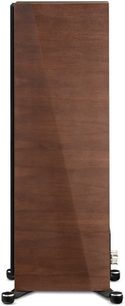 Wooden tower speaker with walnut finish, front view, Paradigm Founder 100F walnut, vertical rectangular shape