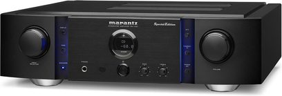 Marantz PM-14S1SE Special Edition sort hi-fi stereforstærker, front, knapper og stik, digital display -60,0 dB