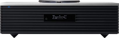 Trådløs, tilsluttet højttaler fra Technics SC-C70MK2EGS, sort, set forfra, LED-display "Night and Day"