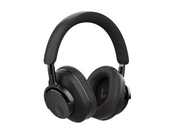 Cambridge Audio Melomania P100 SE siyah kulak üstü kulaklık, mat plastik ve suni deri yastıklı, sol üç çeyrek görünüm