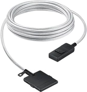 Hvidt Samsung VG-SOCA05/RU optisk digitalkabel set ovenfra, med sorte stik i enderne