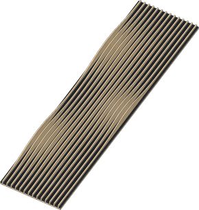 Assorbitore acustico Artnovion Avalon K Broad - V a sottili scanalature parallele nero e beige vista in prospettiva