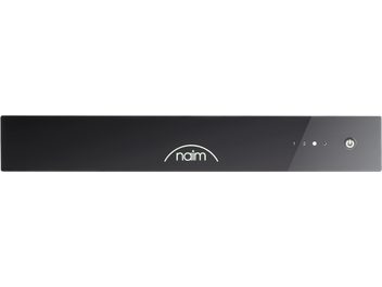 Naim Audio CI-Uniti 102 hi-fi-forsterker, minimalistisk matt svart frontpanel, 3 indikatorlamper, roterende knapp til høyre