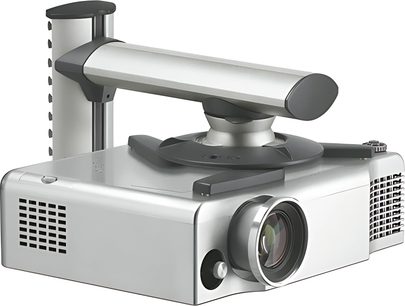 Grå og sort metalvægloft til videoprojektor fra Vogel's EPW 6565, med drejeligt armsystem og drejelig holder