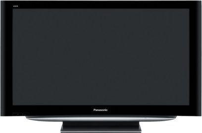 Panasonic TH-42PZ86 plochý televizor s černou obdélníkovou obrazovkou, pohled zepředu, vypnutý
