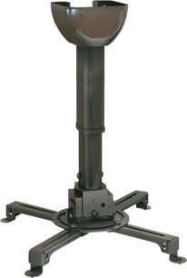Suporte de teto para projetor de vídeo Screen'up SCR15516 em metal cinza escuro, com braço articulado e base de fixação quadrada