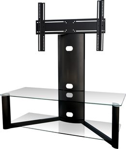 Norstone Design Mask AV sort og glas audio-video møbel, rektangulært, 4 hylder, metalstruktur