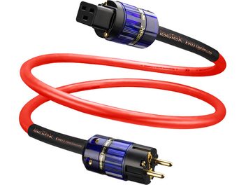 Мережевий кабель живлення IsoTek EVO3 Optimum чорний і червоний, позолочені конектори, довжина 2 метри