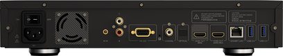 Lettore multimediale Z3000 Pro, vista posteriore, connettori multipli, porte HDMI, USB, LAN, audio RCA, interruttore di alimentazione