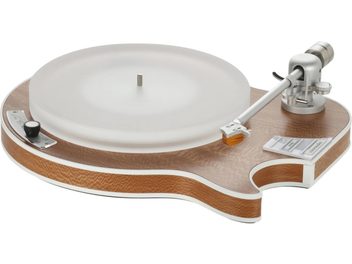 Giradischi Clearaudio Celebrity Al Di Meola Edition in legno effetto chitarra, piatto in acrilico satinato, braccio di lettura argentato