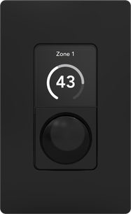 Controler de perete hi-fi Klipsch ZC1 negru cu ecran Zona 1 indicator 43 și buton mare de volum