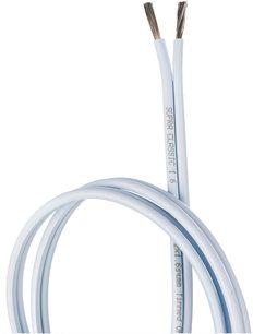Hvid Supra Classic 1.6 Mini-kabel, to parallelle isolerede ledere, afisolerede ender, nærbillede
