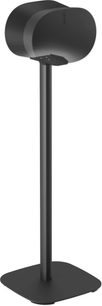 Suporte de coluna Vogel's SFS 4133 preto, haste vertical e base quadrada com cantos arredondados, com coluna Sonos