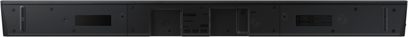 Samsung HW-R530 sort soundbar, set forfra, med 4 højttalere, 2 porte, 2 knapper og en LED-skærm