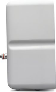 Diffusore hi-fi compatto Cambridge Audio MSX 20 bianco, vista di profilo con cabinet dagli angoli arrotondati
