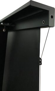Екран з ультракороткою фокусною відстанню Lumene Eden extra bright 240C чорний, вид збоку, правий бік, металевий настінний кріплення