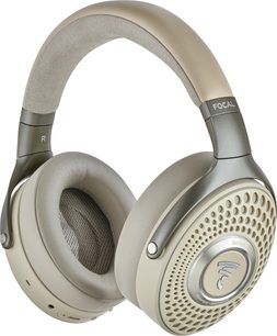 Cuffie wireless Focal Bathys dune, colore beige e grigio, padiglioni ovali, archetto imbottito, controlli laterali