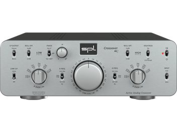 Filtro attivo audio SPL Crossover Mk2 argento, ampia regolazione centrale e comandi delle frequenze sul frontale