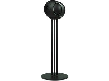 Stativfot DEVIALET Tree för Phantom Ultimate, matt djupgrön metall i färgtonen Deep Forest, med tre stödben, rund bas, vy från tre fjärdedelar