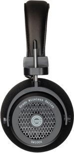 Grado GW100x wireless hi-fi headphones with black leather headband, circular foam earcups, and central metal grille