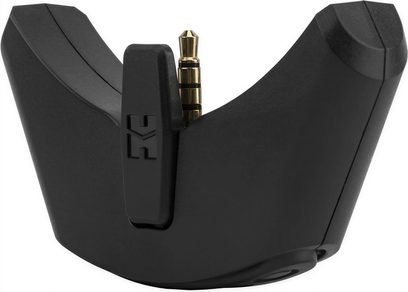 Auriculares Hifiman Deva Pro negros, vista trasera 3/4, orejeras ovaladas inclinadas, diadema acolchada, conector dorado