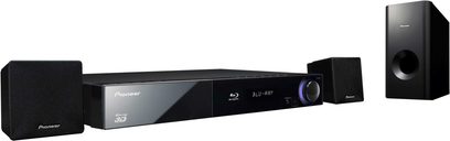 Pioneer BCS-FS111 hjemmebiograf-system, subwoofer, soundbar, 3D Blu-ray-afspiller, satellithøjttaler, sort, reklamebillede