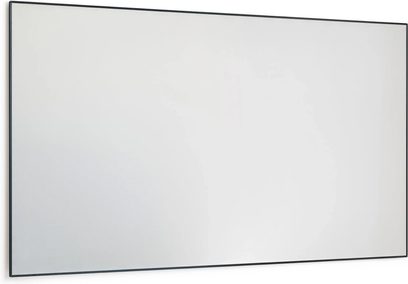 Projektionsskærm Projeo Frame ALR UST 120 hvid med tynd sort ramme set forfra let i perspektiv