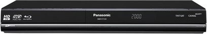 Panasonic DMR-PST500 sort Blu-ray-optager, forfra, liggende rektangulært format, digital display