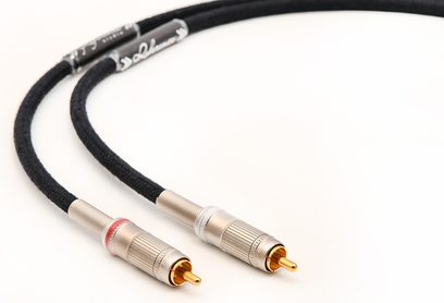 RCA-lydkabel Nimed Reference Studio 0,8 m, sort, RCA-stik med guldbelægning, sort flettet kappe