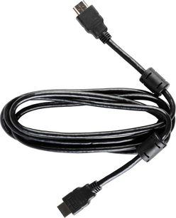 Sort buet HDMI-kabel med HDMI-hanstik i begge ender