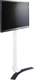 Erard STANDIT 400 flat screen stand in black and white metal, with rectangular base and height-adjustable vertical column