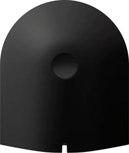 Chytrý reproduktor Samsung HW-LS50H černý, vertikální zaoblený design s kruhovým středovým otvorem, pohled zepředu