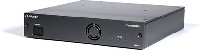 Amplificatore hi-fi integrato stereo Connect 2130 Xi, chassis rettangolare nero, pannello frontale con pulsante on/off, griglia circolare, indicatori luminosi e bandiera tricolore