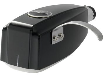Ortofon SPU Classic G MKII siyah platin hücreli vinil, üstten ve yan görünüm, alüminyum kol, elmas uç