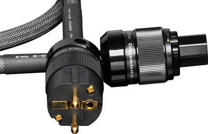 Cavo di alimentazione GigaWatt LC-2 MK3+ 1M con spina IEC C15 e presa Schuko, guaina intrecciata nera