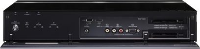 Pioneer KRP-500A-tv, bagside, audio/video-tilslutninger inklusiv HDMI-, komponent-, S-video- og satellitantenneindgange