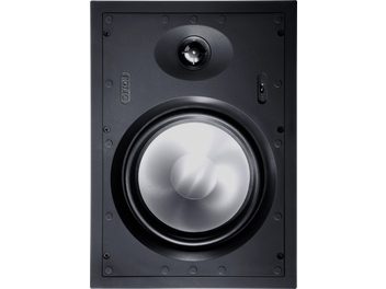 Diffusore da incasso a muro Canton InWall 865 nero, grande woofer in alluminio argentato e tweeter tondo superiore