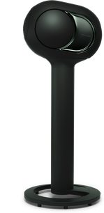 DEVIALET Tree Phantom ayaklığı, Deep Forest yeşil metal, silindirik kolon ve dairesel taban, 3/4 görünüm