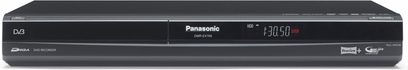 Panasonic DMR-EX769 sort Blu-ray-optager, set forfra, digital display "13:58" på integreret skærm